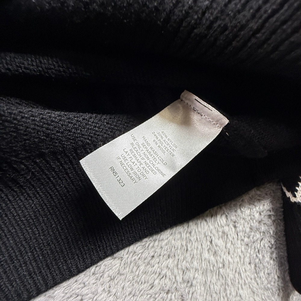 Halogen Knit Sweater Womens L Black NWT Wool Blend Flare Sleeve Pullover - Picture 3 of 6